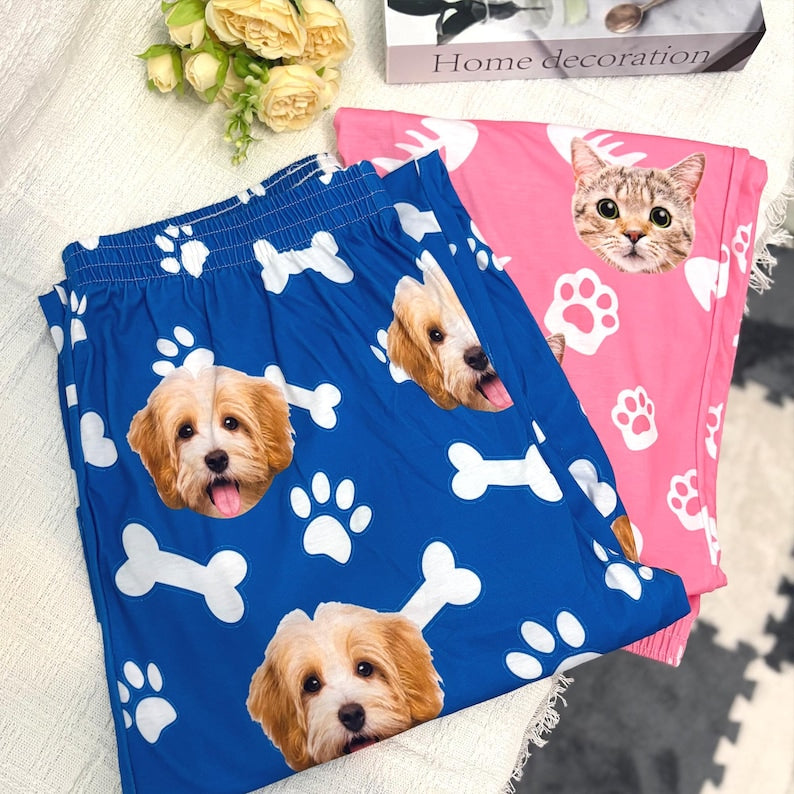 Custom Face Pajama Pants: Personalized Photo Pet or Loved One