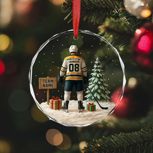 Personalized Hockey Ornament: Goalie, Jersey, Team Gift