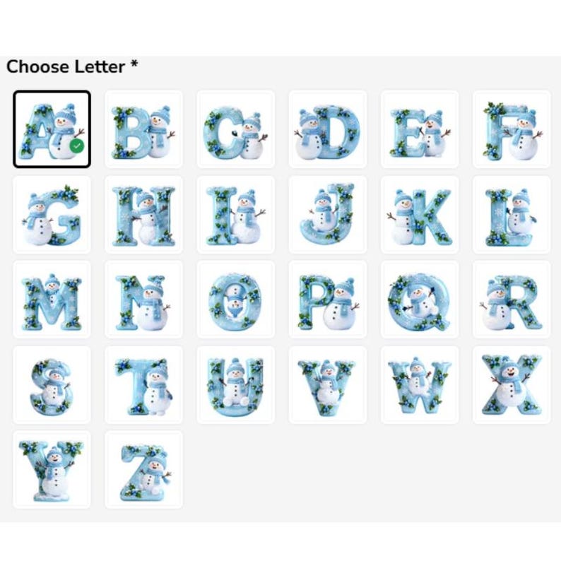 Merry Christmas Custom Letter Snowman Personalized Acrylic Ornament