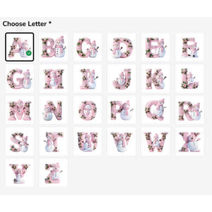 Merry Christmas Custom Letter Snowman Personalized Acrylic Ornament