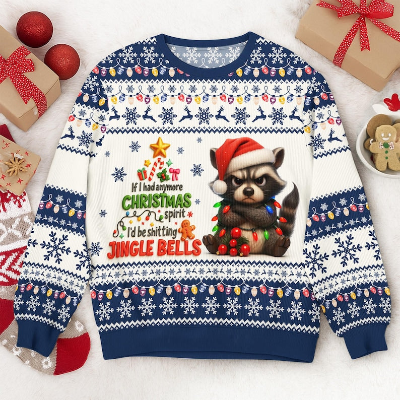 Funny Grumpy Cat Ugly Christmas Sweater: Sarcastic Holiday Outfit