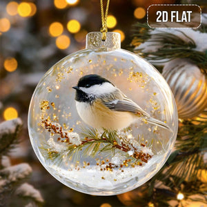 Birds & Butterflies 2D Flat Acrylic Ornaments, Flying Animal Christmas Decor, Nature Wildlife Tree Decoration, Gift for Bird Lovers