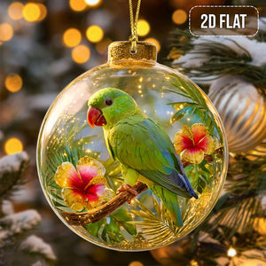 Birds & Butterflies 2D Flat Acrylic Ornaments, Flying Animal Christmas Decor, Nature Wildlife Tree Decoration, Gift for Bird Lovers