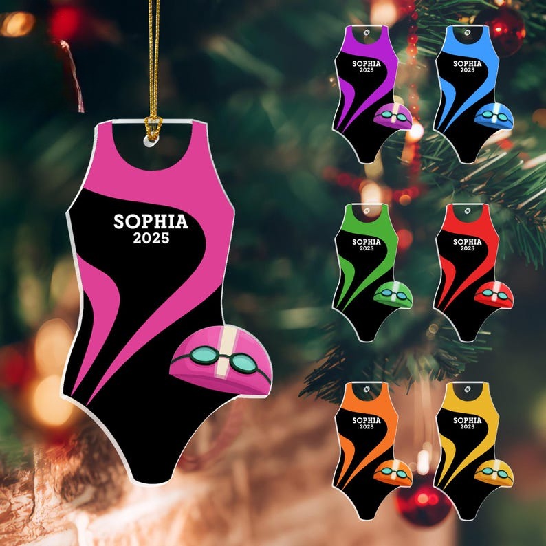 Swimming Christmas Ornament,Swimmer Christmas Gift,Swimmer Keepsake,Custom Swimming Christmas Ornament,Swimming Lovers Gift,Swimmer Ornament