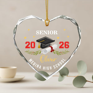 Custom Senior Ornament, Senior Year Ornament, High School Graduation Christmas Ornament, Class Of 2026 Keepsake, Christmas Gift For Seniors