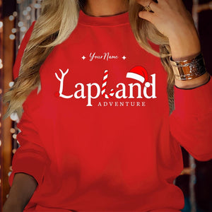 Personalised Lapland Family Matching Christmas Holiday Sweatshirt - Custom The North Pole Santa Claus Merry Xmas Vacation Gift Jumper