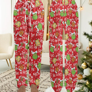 Grinch Christmas Pajama Pants, Holiday Cozy Plaid Grinch Pj Pants, Family Matching Christmas Pajamas, Xmas Season Sleepwear, Christmas Gift
