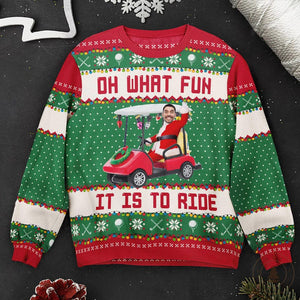 Personalized Ugly Sweater, Custom Golf Photo Christmas Knit Shirt for Teams, Holiday Gift for Golfers