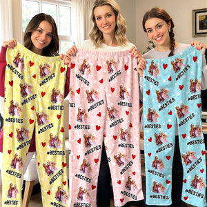 Custom Photo Besties Pajama Pants: Personalized BFF Matching PJs