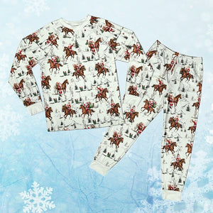 Western Christmas Pajamas Family Set, Vintage Western Nativity Matching PJs, Rustic Holiday Outfit for Winter & Xmas Sleepwear