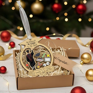 High School Grad Ornament, Personalized Senior 2025 Gift, College Graduation Keepsake, Name Custom Christmas Tree Decor, Class of 2025