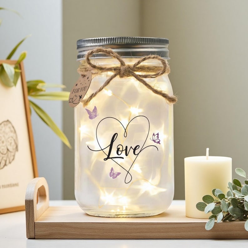 Inspirational Daughter Gift: Glowing Mason Jar Night Light