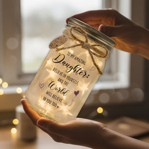 Inspirational Daughter Gift: Glowing Mason Jar Night Light