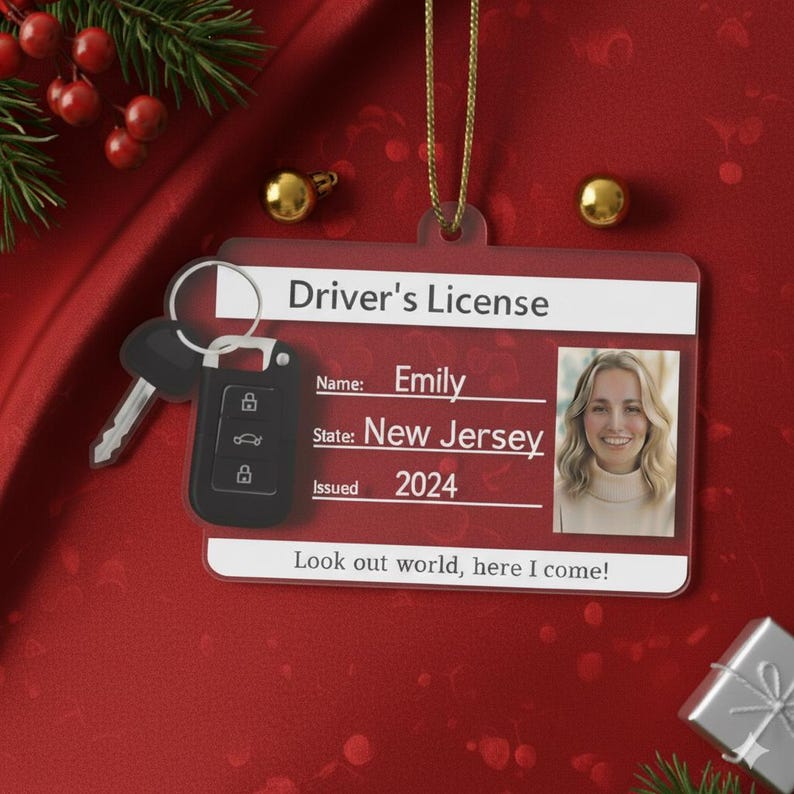 Personalized New Driver Ornament, Drivers License Christmas Ornament, New Driver Christmas Ornament, Driver Ornament