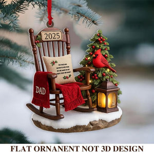 2D Personalized Memorial Christmas Ornament, In Loving Memory Ornament, Grandpa Memorial Christmas Ornament, Loss of Father, Memorial Gift