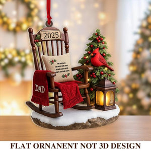 2D Personalized Memorial Christmas Ornament, In Loving Memory Ornament, Grandpa Memorial Christmas Ornament, Loss of Father, Memorial Gift
