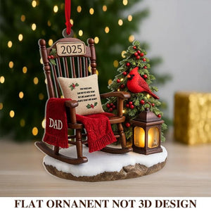 2D Personalized Memorial Christmas Ornament, In Loving Memory Ornament, Grandpa Memorial Christmas Ornament, Loss of Father, Memorial Gift