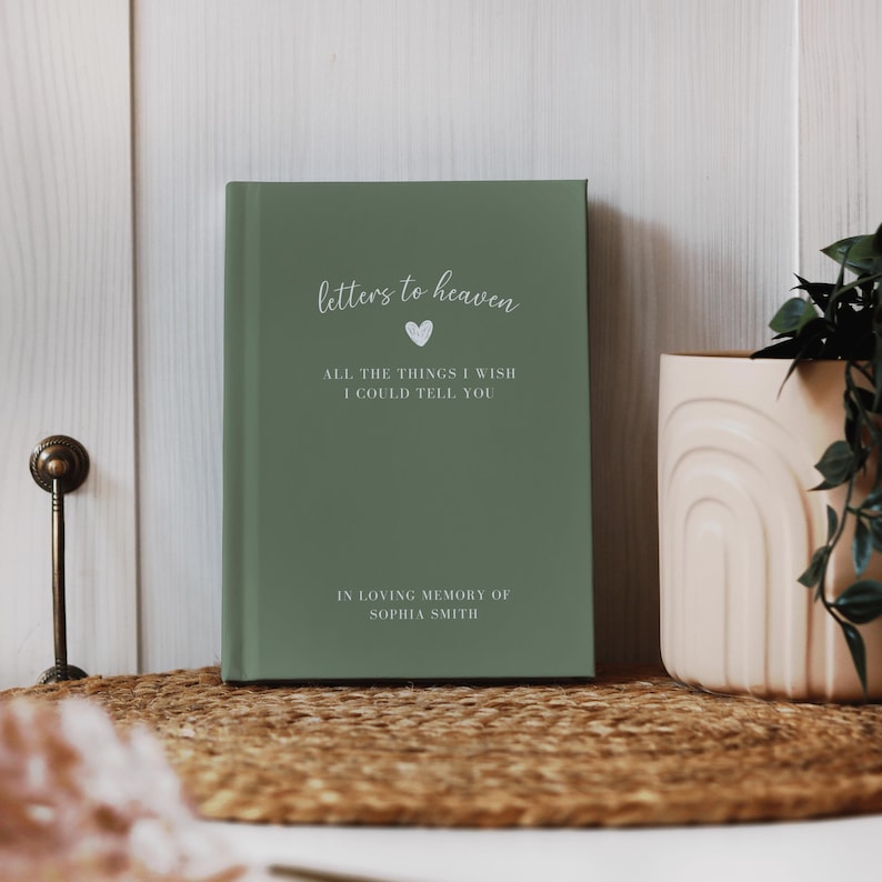 Personalized Grief Journal, Sympathy Gift For Loss Of Mother Father, Letters To Heaven In Loving Memory Gift, Memorial Gift, Condolence Gift