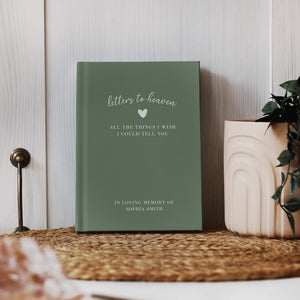 Personalized Grief Journal, Sympathy Gift For Loss Of Mother Father, Letters To Heaven In Loving Memory Gift, Memorial Gift, Condolence Gift