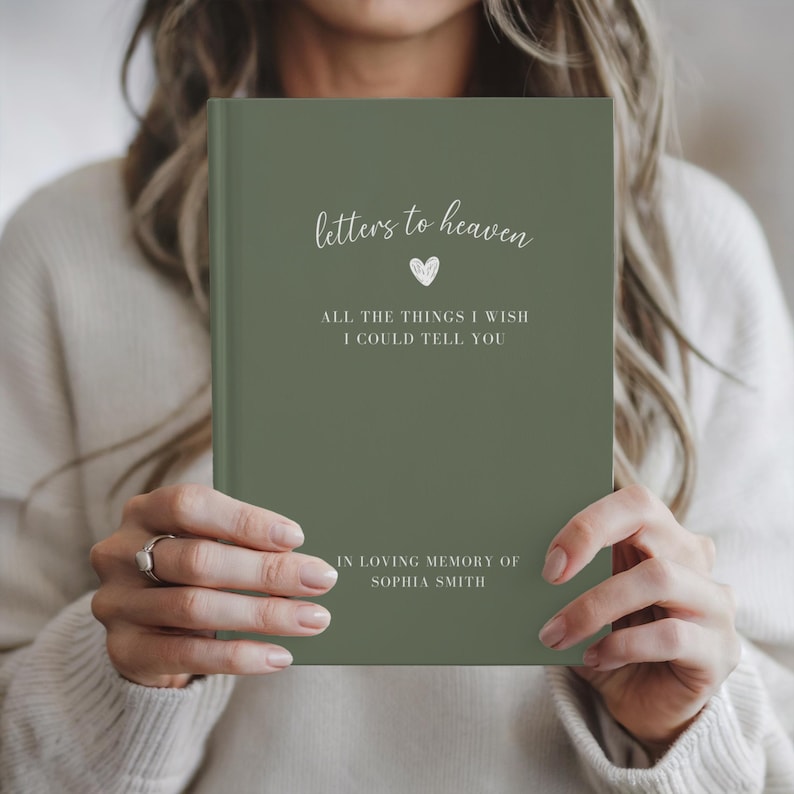 Personalized Grief Journal, Sympathy Gift For Loss Of Mother Father, Letters To Heaven In Loving Memory Gift, Memorial Gift, Condolence Gift
