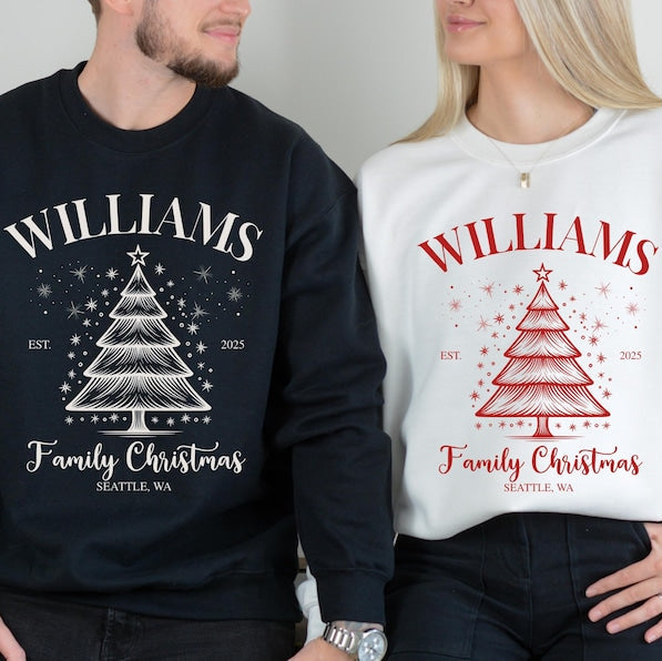 Family Christmas sweatshirt, Personalized Family Christmas Sweatshirts, Matching Family Christmas Sweaters, Custom Name Christmas Shirt