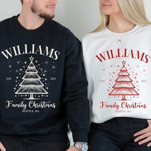 Family Christmas sweatshirt, Personalized Family Christmas Sweatshirts, Matching Family Christmas Sweaters, Custom Name Christmas Shirt
