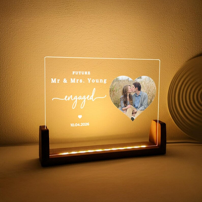 Personalized Night Light - Wedding Favors - Newly Wed Gift - Anniversary Gift for Him Her - Home Decor - Wedding Gift Idea - Engagement Gift