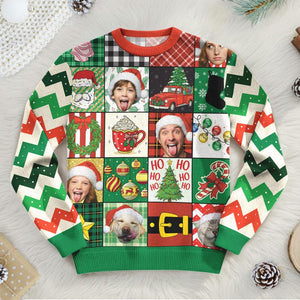 Personalized Face Christmas Sweater, Custom Pet Ugly Sweatshirt, Reunion Festie Family Christmas Sweater, Funny Custom Face Sweatshirt
