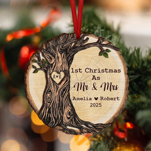 First Christmas as Mr & Mrs Decoration, First Christmas Married Keepsake, Married First Christmas Wooden Ornament, Mr Mrs Ornament, Married