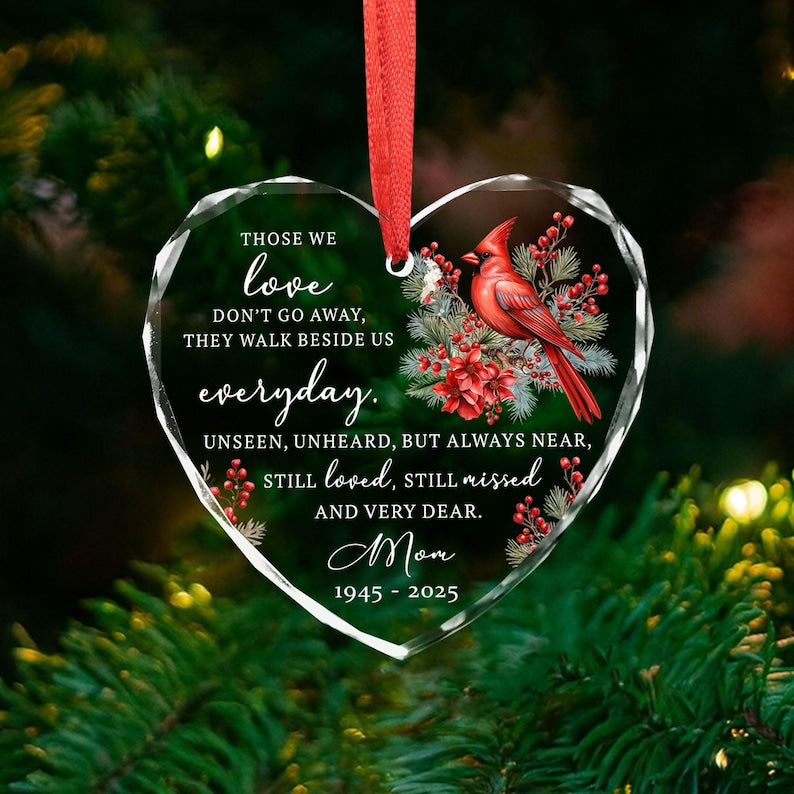 Personalized Cardinal Memorial Ornament: Remembrance Keepsake