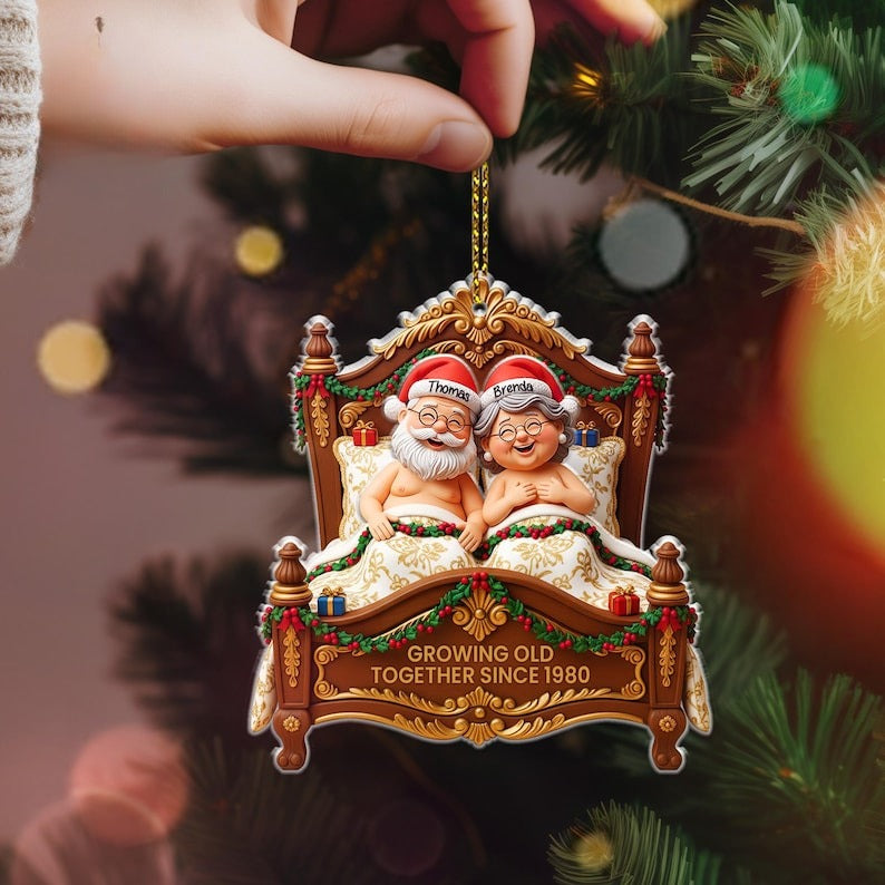 Personalized Funny Couple Acrylic Ornament, Cute Christmas Keepsake for Partners, Christmas Gift For Couples, Funny Xmas Ornament