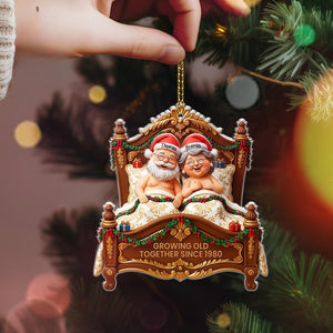 Personalized Funny Couple Acrylic Ornament, Cute Christmas Keepsake for Partners, Christmas Gift For Couples, Funny Xmas Ornament