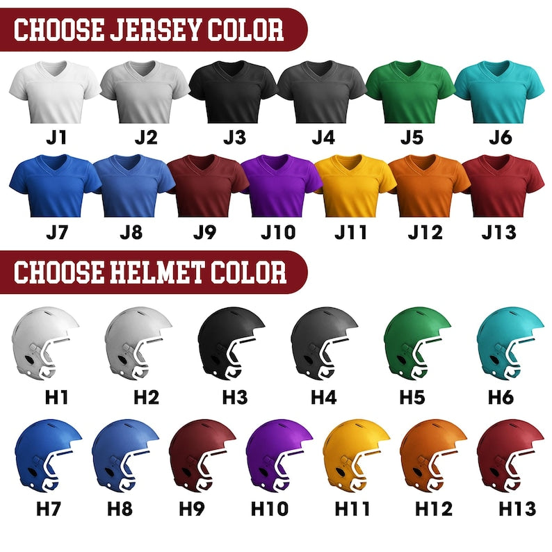Personalized Football Ornament 2025: Custom Jersey & Helmet Keepsake