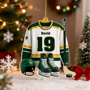 Custom Hockey Outfit Christmas Ornament 2025, Hockey Players Keepsake, Hockey Lovers Ornament,Gift For Hockey Player, Hockey Shoes Ornament