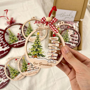 Family Name Christmas Tree Ornaments, Personalized Family Name Ornament, Christmas Tree Ornament Family Names 2025, Holiday Keepsake