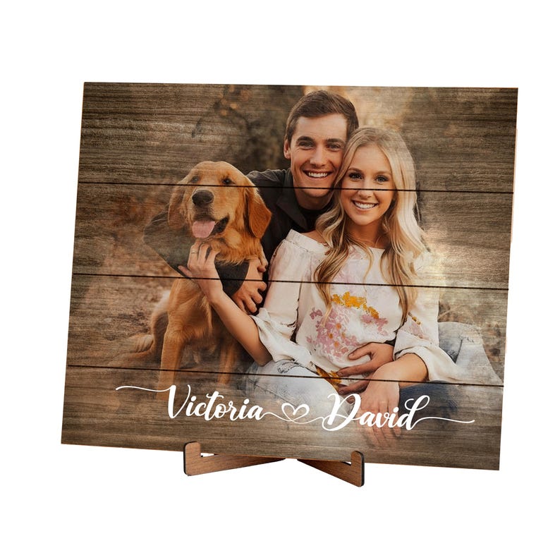 Custom Photo on Wood. Couple Portrait Personalized Photo Gift. Valentines Day Photo Gift. Rustic Gift for Wedding or Anniversary.
