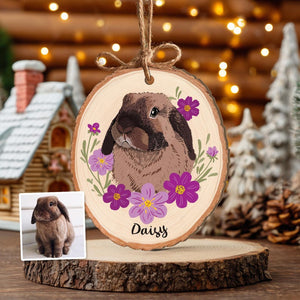 Custom Pet Portrait From Photo Ornament, Pet Christmas Ornament, Pet Memorial Gift, Dog Lover Gift, Dog Mom Gift, Christmas Tree Decor