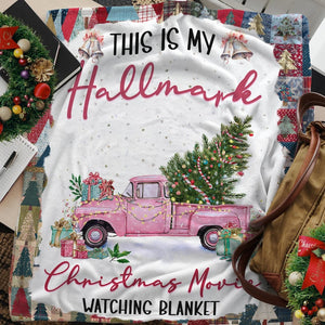 Personalized This Is My HM Movie Watching Blanket, Christmas Family Woven Blanket,Family Christmas Blanket,Cozy Holiday Movie Watching Throw