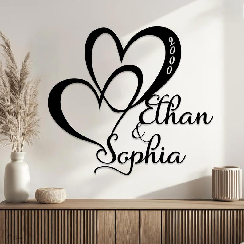 Personalized Wedding Gift for Couple, Custom Infinity Sign Wedding Date Sign, Metal Engagement Gift, Anniversary Gift, Bridal Shower Gift