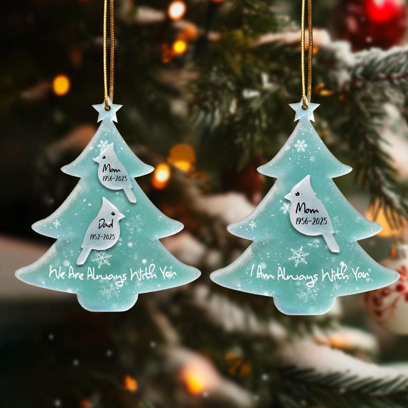 Custom Memorial Christmas Ornament, Remembrance Keepsake, In Loving Memory Ornament, Loss Of Loved One Ornament, Sympathy Gifts