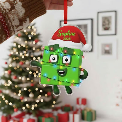 Personalized Numberblocks Christmas Ornament: Acrylic Kids Tree Decor