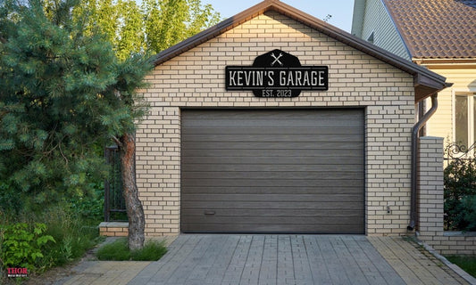 Custom Garage Sign, Personalized Garage Signs, Metal Garage Signs, Garage Hanging sign, Father s Day Gift, Wall Art For Dad, Gift With Name,