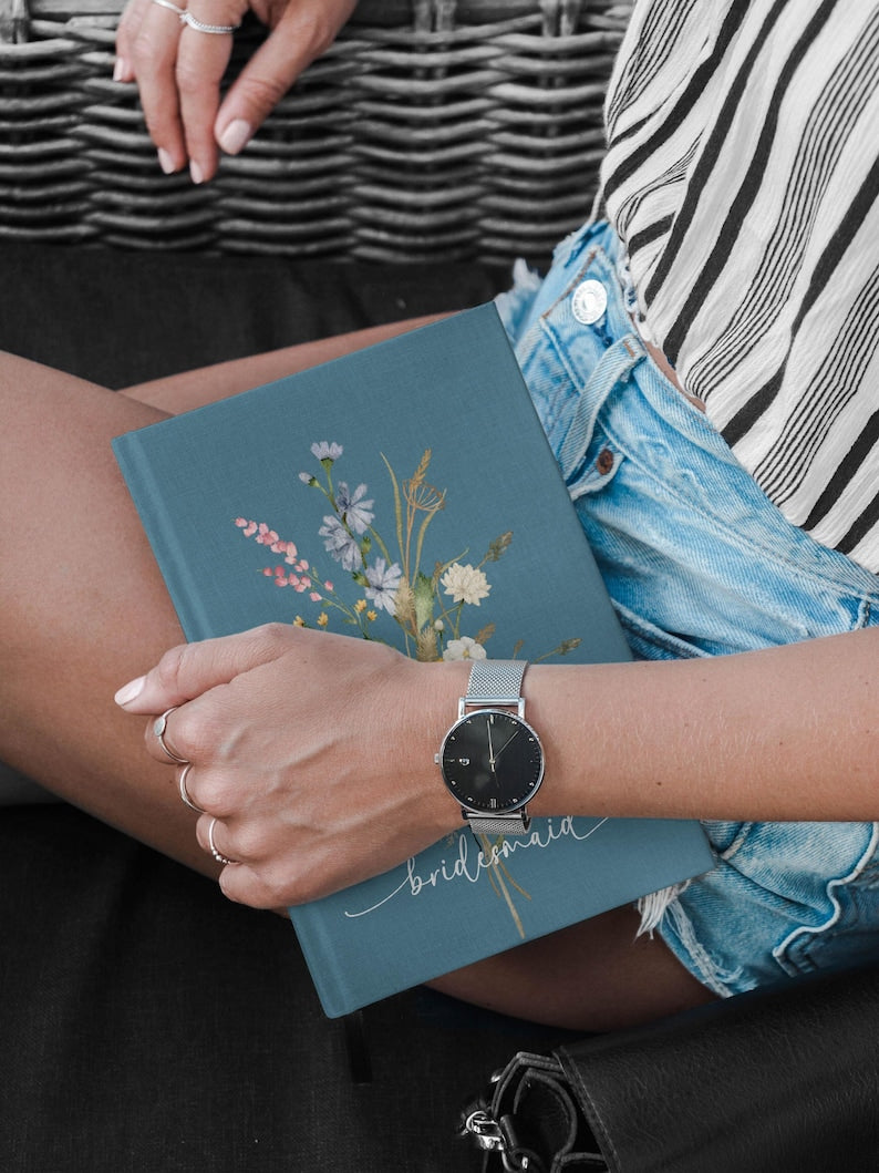 Personalized Wildflower Journal: Custom Floral Hardcover Notebook
