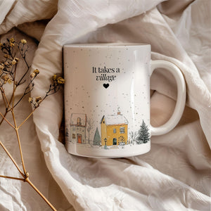 It Takes a Village Mug Personalized Teacher Gift Christmas Mug Nanny Gift Coffee Cup Custom Thank You Gift for Teacher Volunteer Gift Coach