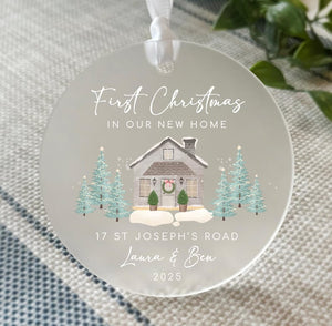 New Home Personalised Frosted Christmas Ornament New Home Gift | Christmas In New Home | First Home 2025 | Christmas Gift | Christmas