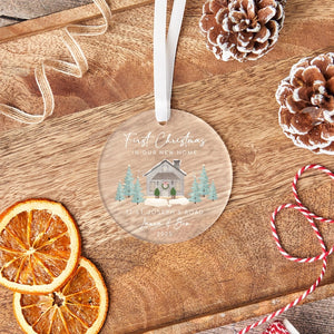 New Home Personalised Frosted Christmas Ornament New Home Gift | Christmas In New Home | First Home 2025 | Christmas Gift | Christmas