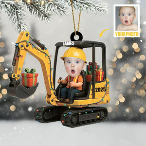 Personalized Kid Face Excavator Ornament Acrylic Christmas Decoration