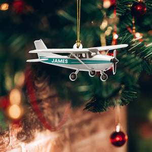 Airplane Ornament: Aviation Christmas Tree Decor,Plane Ornament,Christmas Gift For Pilot,Pilot Ornament,Airplane Lovers Gift,My First Flight