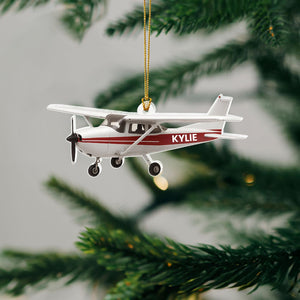 Airplane Ornament: Aviation Christmas Tree Decor,Plane Ornament,Christmas Gift For Pilot,Pilot Ornament,Airplane Lovers Gift,My First Flight