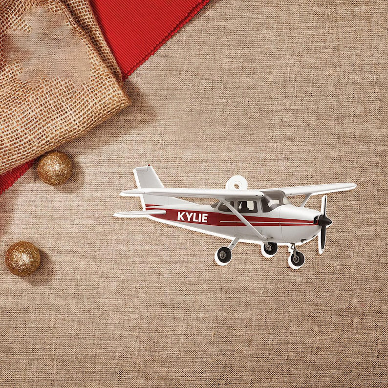 Airplane Ornament: Aviation Christmas Tree Decor,Plane Ornament,Christmas Gift For Pilot,Pilot Ornament,Airplane Lovers Gift,My First Flight